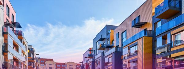 apartment buildings.