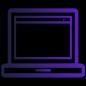 Laptop outline dark purple